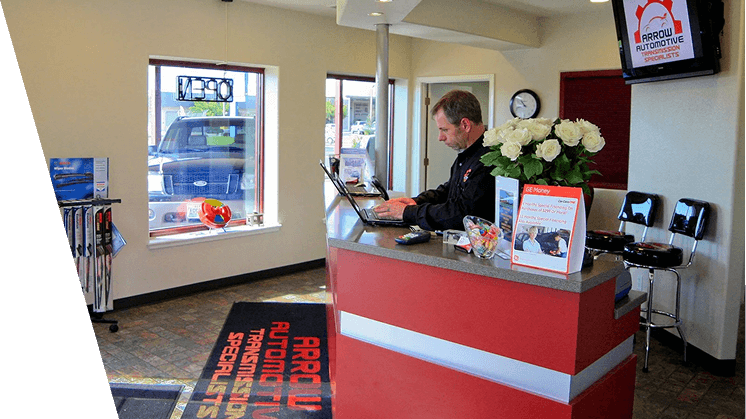 person working at the front desk